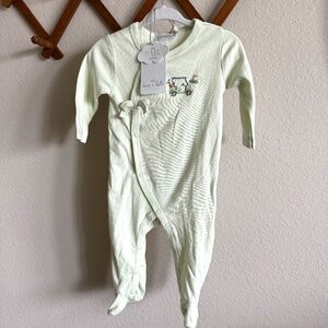 NWT Très Beau et Belle 100% Pima Cotton Baby 1 Piece Golf Embroidered size 3-6M